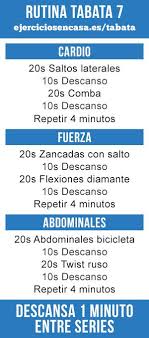 100 saltos a la cuerda. Rutina De Entrenamiento Tabata 7 Ejercicios En Casa Rutinas De Entrenamiento Rutina Tabata Ejercicios Tabata