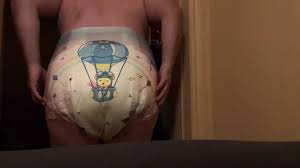 Try New Rearz Diapers and Snapsuit Whit a Huge Plug in My Ass: Gay Porn