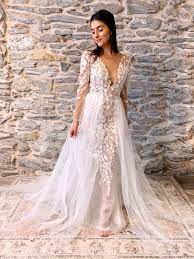 Embroidered Floral Illusion Bodysuit Wedding Dress David S Bridal Illusion Wedding Dress Davids Bridal Wedding Dresses Glitter Bridesmaid Dresses