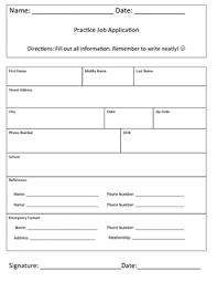 Freebie Practice Job Application With Images Life Skills Lessons Job Application Student Jobs