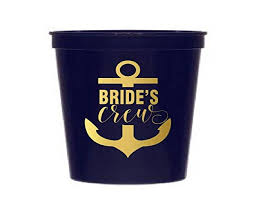 Check spelling or type a new query. White Rabbits Design Navy Blue Bride S Crew Cups Large Anchor Nautical Bachelorette Party Stadium Cups Nautical Party Decor