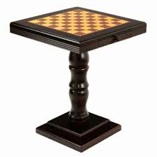 Homecraft Furniture Espresso Game End Table H 57 The Home Depot Chess Table Game Room Furniture Chess Board Table