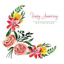 Watercolor Floral Happy Anniversary Background Watercolor Color Floral Png And Vector With Transparent Background For Free Download Birthday Wallpaper Floral Watercolor Wallpaper Backgrounds