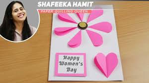 Then making your mom a mother's day card that involves a little bit of unique crafting skill might be a better idea than just a cut and paste project! Easy Lovely Handmade Cards For Women S Day Mothers Day Diy Mother S Day Diy Diy Mother S Day Crafts Cards Handmade
