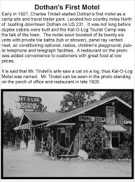 Motel Tourist Camp Dothan Vintage Restaurant Dothan Alabama