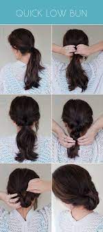 Quick Low Bun Hair Styles No Heat Hairstyles Stylish Hair
