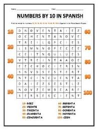 The subject of word order in spanish can be quite complex, so this lesson should be considered merely an introduction. Numbers By Ten In Spanish Word Search Puzzle By Interactive Printables Spanish Words Word Search Puzzle Spanish