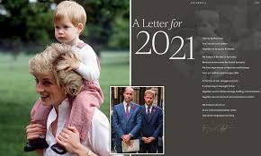 Prince harry, duke of sussex and meghan, duchess of sussex cardboard cut outs. Prince Harry Uses Photo Of Princess Diana On New Archewell Website Daily Mail Online