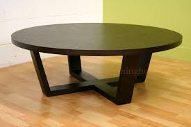Modern Black Stained Oak Wood Coffee Table X Wood Legs Round Designer Style Coffee Table Round Coffee Table Modern Coffee Table Wood