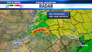 — according to the national weather service. Tornado Watch For Portions Of Texas Until 9 00pm Cw39 Houston