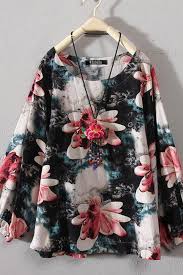 Jual baju atasan wanita blouse cewek bahan rajut kombinasi sesuai trend jaman sekarang. Baju Wanita Terbaru Murah Diskon Dan Gratis Ongkir Plus Size Women S Blouse Casual Floral Printed Shopperboard