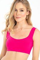 Crop top tira ancha Rosado brillante Ragged RAGGED