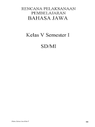 Jan 29, 2021 · rpp 1 lembar kelas 5 tema 9, unduh. Rpp Bahasa Jawa Kelas 5 Pdf