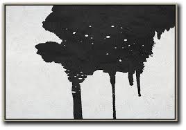Black white minimalist art on large canvas. Oversized Canvas Art Oversized Horizontal Minimal Art On Canvas Black And White Minimalist Painting Contemporary Art