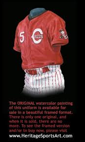 This is a highly detailed, original watercolor painting of the 1936 cincinnati reds uniform. Heritage Uniforms And Jerseys Nfl Mlb Nhl Nba Ncaa Us Colleges Cincinnati Reds Uniform And Team History