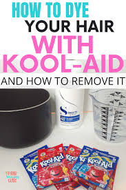 I really hope this helps you guys if you where wondering on an easy and safe way to dye y. How To Dye Your Hair With Kool Aid And How To Remove It Kool Aid Hair Kool Aid Hair Dye Diy Hair Dye