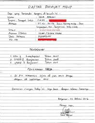 Contoh surat lamaran kerja sesuai eyd. 5 Contoh Daftar Riwayat Hidup Yang Baik Dan Benar Doc