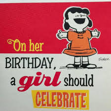 Lucy Birthday Card Snoopy Birthday Charlie Brown And Snoopy Peanuts Birthday