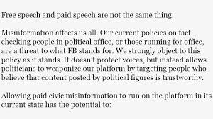 Had actually been presented in the passage, regardless. Read The Letter Facebook Employees Sent To Mark Zuckerberg About Political Ads The New York Times