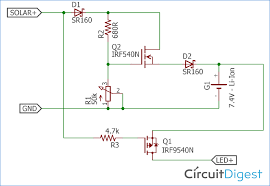 A labelled diagram of a leaf. How To Build A Simple Solar Powered Automatic Garden Light Circuit