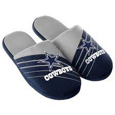 Nfl Men S Dallas Cowboys Navy Gray Slippers Slide Slippers Dallas Cowboys Slippers