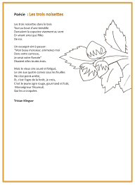 Poesie Les Trois Noisettes Poesie Paroles De Chansons Pour Enfants A Imprimer