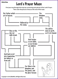 Lord S Prayer Maze Kids Korner Biblewise Sunday School Activities School Prayer Bible Lessons