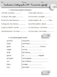 Evalcm1 Exercice De Francais Cm1 Cm1 Orthographe Cm1