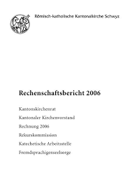 Antrag auf schlichte änderung musterbrief. Rechenschaftsbericht 2006 Romisch Katholische Kantonalkirche