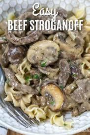 A Creamy Beef Stroganoff Recipe Is A Household Staple This Easy Recipe Is Made Wit Beef Stroganoff Easy Creamy Beef Stroganoff Recipe Homemade Beef Stroganoff