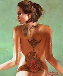 A wide variety of lower back tattoos options are available to ··· cheap tribal tattoo sticker lower back tattoo 1) 1600 dpi print output on a fine quality white art paper or high gloss paper. Angelina Jolie S 21 Tattoos Their Meanings Body Art Guru