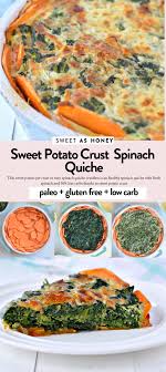 Sweet Potato Crust Quiche An Easy Spinach Quiche Sweetashoney Sweetpotatopie Sweet Susskartoffel Rezepte Gesund Babyspinat Rezepte Gesunde Rezepte Mit Spinat