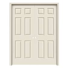 Jeld Wen Colonist Primed 6 Panel Hollow Core Molded Composite Pre Hung Door With Hardware Common 48 In X 80 In Actual 49 625 In X 81 6875 In Lowes Com Prehung Interior Doors Double Doors Interior Prehung Doors