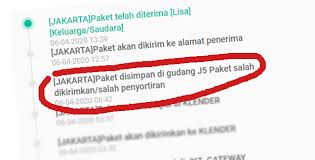 Check spelling or type a new query. Status J T Paket Disimpan Di Gudang J5 Salah Dikirimkan Salah Penyortiran