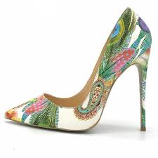 Paisley Multi Colored Stilettos High Heels Sophiaestilo Heels Heelsshoes Blackart Fashion Style Sophiaestil Heels Womens Shoes High Heels Fashion Heels