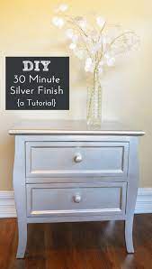 Diy Silver Spray Paint Furniture Finish Painted Furniture Ideas Silver Furniture Furniture Makeover Furniture Finishes