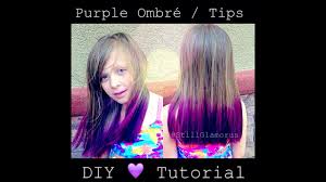 It is easy to make homemade dye formulas for blonde, brunette, red, and fantasy shades using ingredients you may already have or can purchase at your local grocery store. Purple Ombre Tips Diy Tutorial Youtube