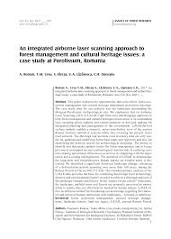 Pdf An Integrated Airborne Laser Scanning Approach To Forest Management And Cultural Heritage Issues A Case Study At Porolissum Romania