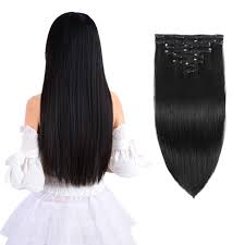 That is because they are extensions. Amazon Com 14 Remy Clip In Hair Extensions Human Hair Black For Women Beauty Short Silky Straight 8pcs 20clips Real Human Hair Clip In Extensions 14 Inch 100g 1b Natural Black Beauty
