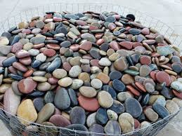 At lowe's we stock a wide range of landscaping rocks, such as colored glass, pea gravel, river stones, marble chips and more. River Rock Absolute Natural Stones Inc