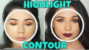 Apply and tap the little amount of highlighter on your upper lip known as cupid bow, to make it look more full. How To Highlight And Contour Round Face Youtube