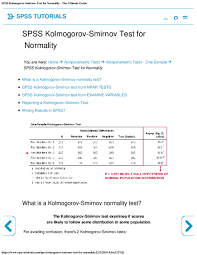 Pdf Spss Kolmogorov Smirnov Test For Normality The Ultimate Guide Pdf Hamid Abdollahyan Https Orcid Org 0000 0003 4852 5300 Academia Edu