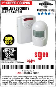 Bunker hill security driveway wireless alert system. Bunker Hill Security Wireless Security Alert System For 9 99 Harbor Freight Coupons