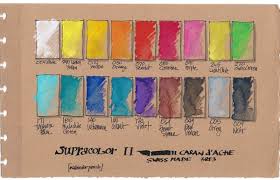 Caran Dache Watercolor Pencil Charts Library Wetcanvas