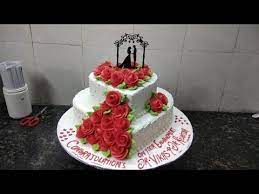 Are you looking for a large and weighty layer cake on your wedding or engagement day? Heart Shape Two Tire Engagement Cake Best Design Making By Cool Cake Master Youtube