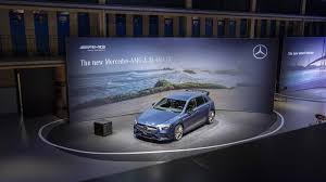 The 2019 Mercedes Amg A35 Showed Up In Paris Wearing A Stunning Blue Tuxedo Top Speed Mercedes Amg Mercedes New Mercedes