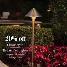 20 Off Classic Brass Pathlights Video Outdoor Lighting Volt Landscape Lighting Pathway Lighting