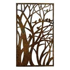 muurdecoratie vogels in boom muurdecoratie buiten wanddecoraties metalen wanden