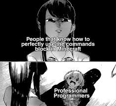 People That Use Command Block Vs Programmers Programmerhumor