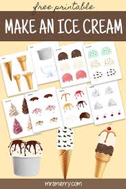 Free Make An Ice Cream Craft Kids Printables Free Mrs Merry Printables Free Kids Ice Cream Crafts Easy Diys For Kids